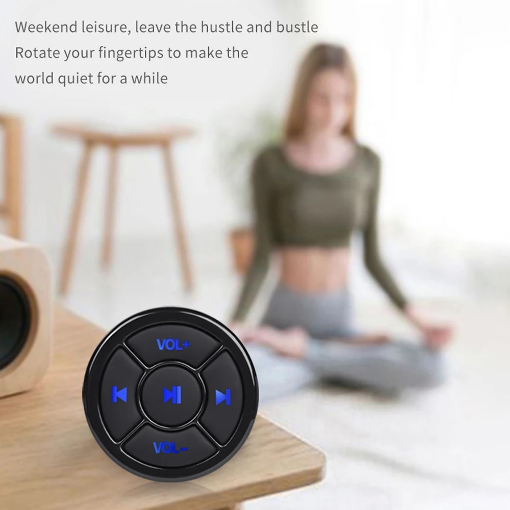 Wireless Bluetooth Media Button Remote Car Bike Music Control iOS Android