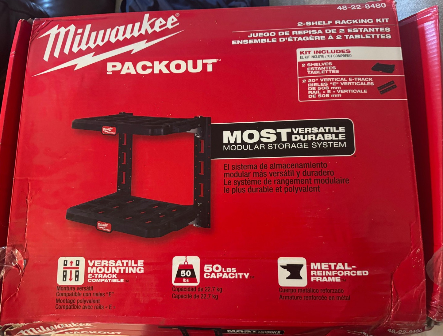 Milwaukee Tool 48-22-8480 Packout 2-Shelf Racking Kit - HEAVY DUTY - Damaged Box