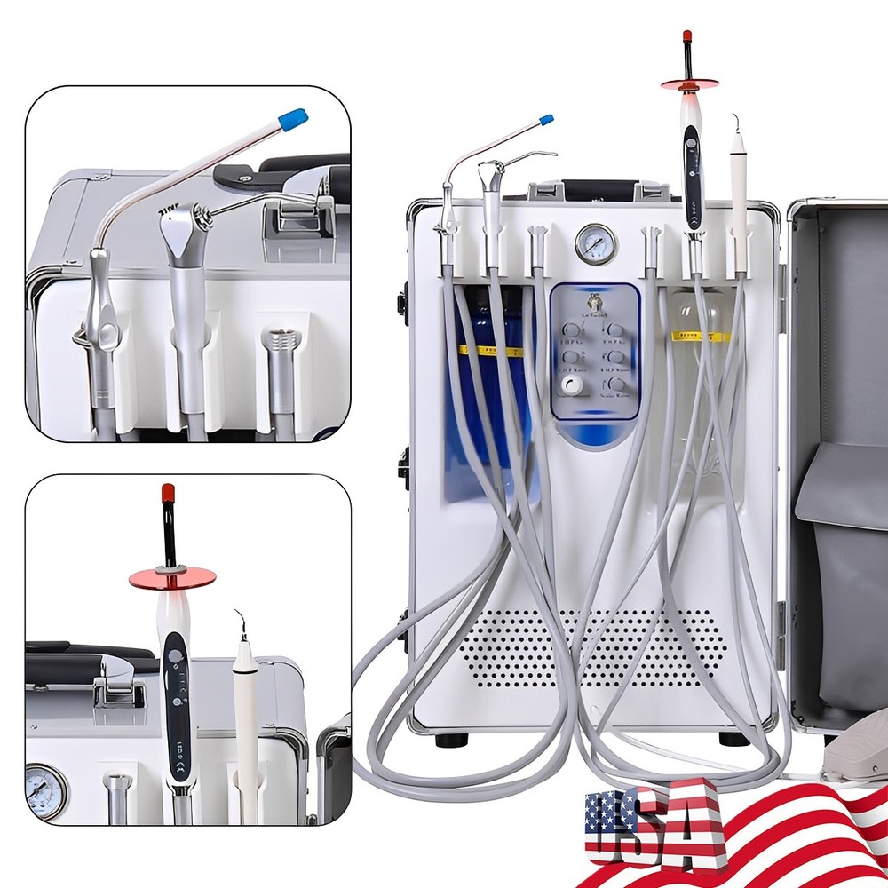 Dental Unit System with Built-in Air Compressor+Mobile Suction Unit System