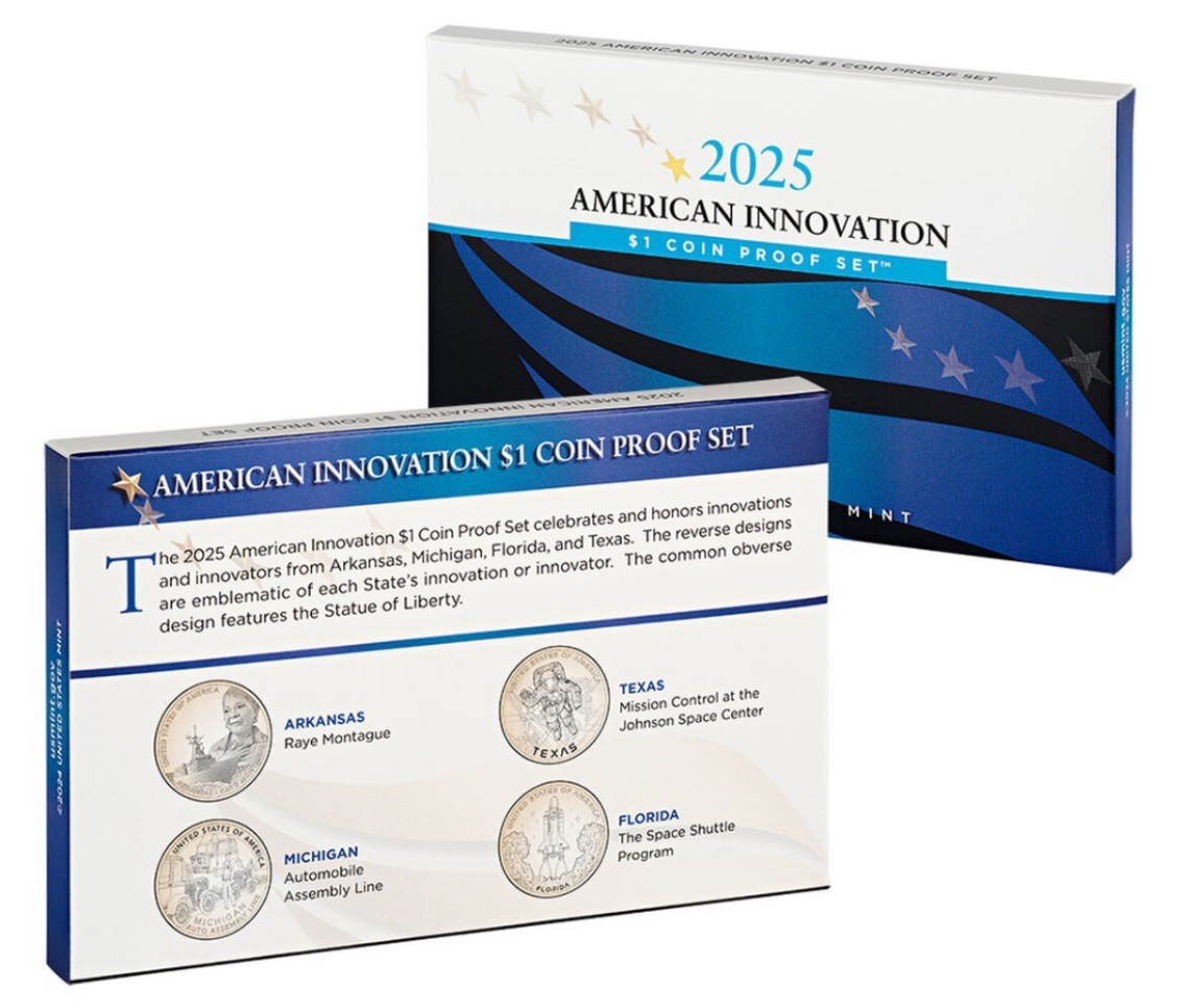 United States 2025-S American Innovation $1 Coin Proof Set Of 4 Coins. #C1666