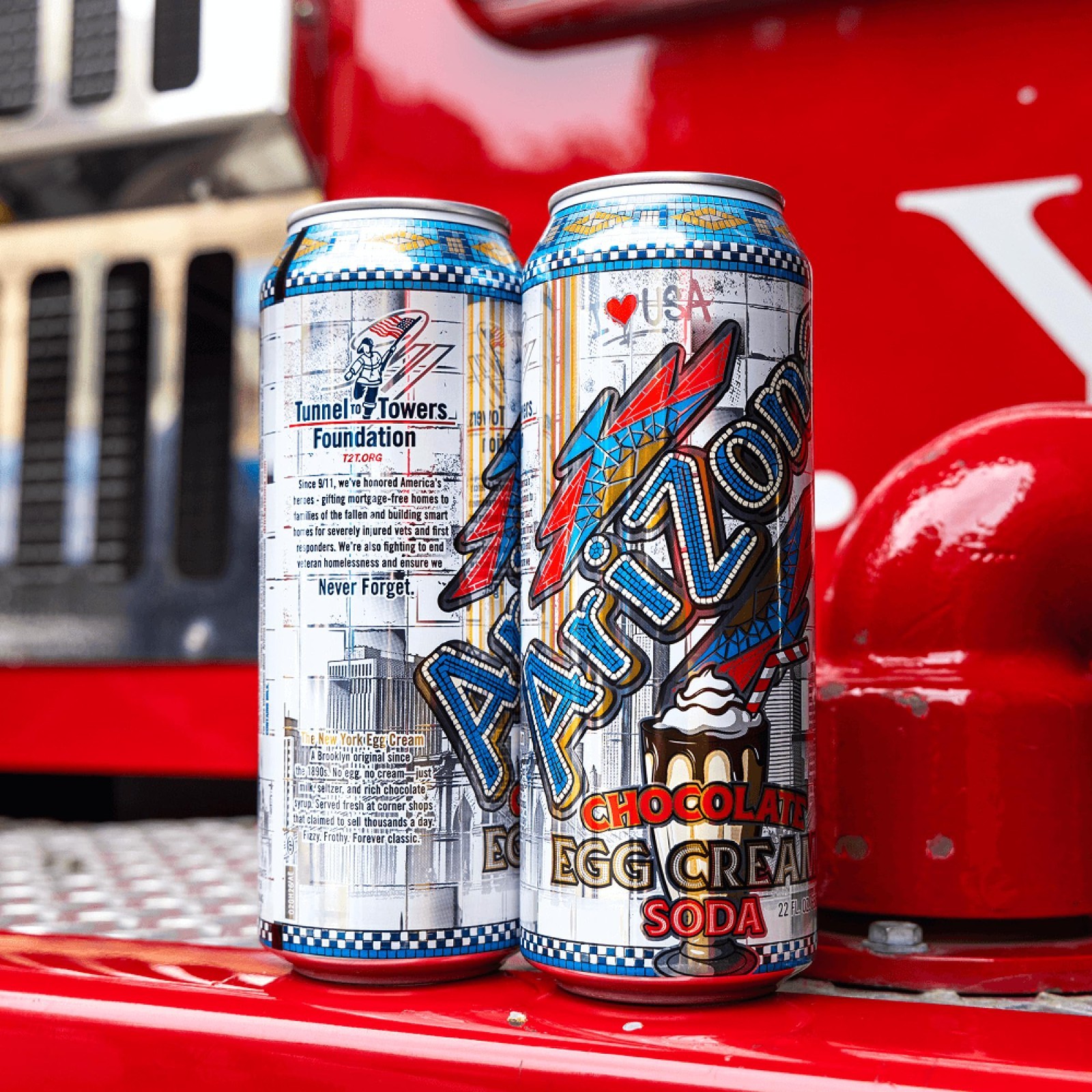 AriZona Chocolate Egg Cream Soda, Tunnels to 22 Fl Oz (Pack of 12), Brown