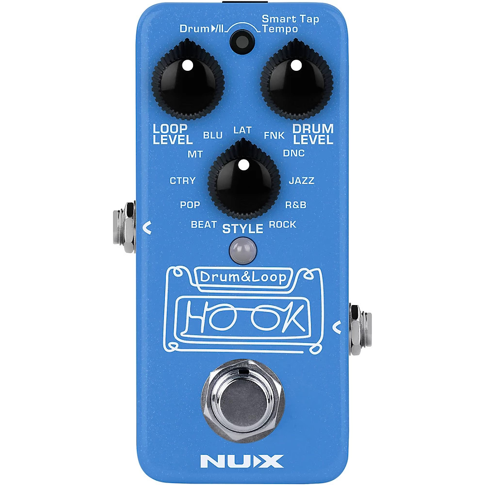 NUX HOOK Drum and Loop Mini Effects Pedal Blue Refurbished
