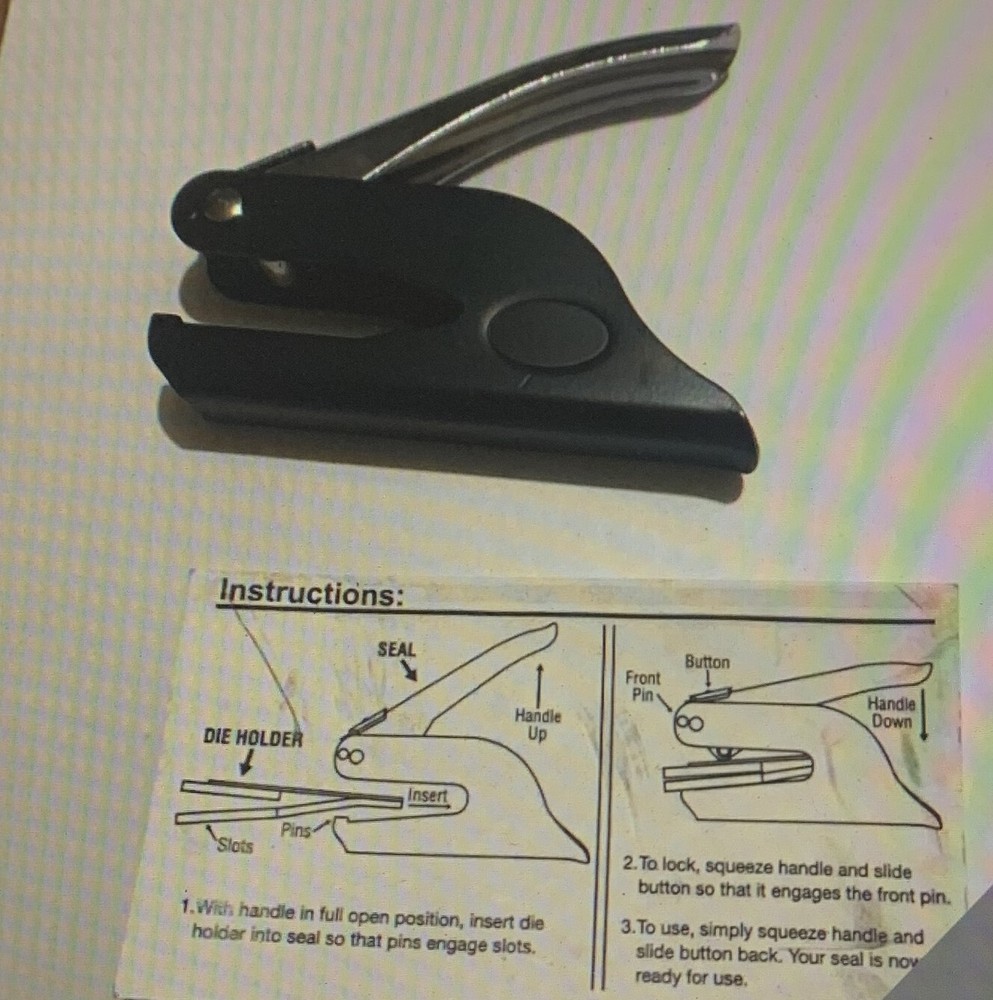 Embosser Notory Stamp With Case