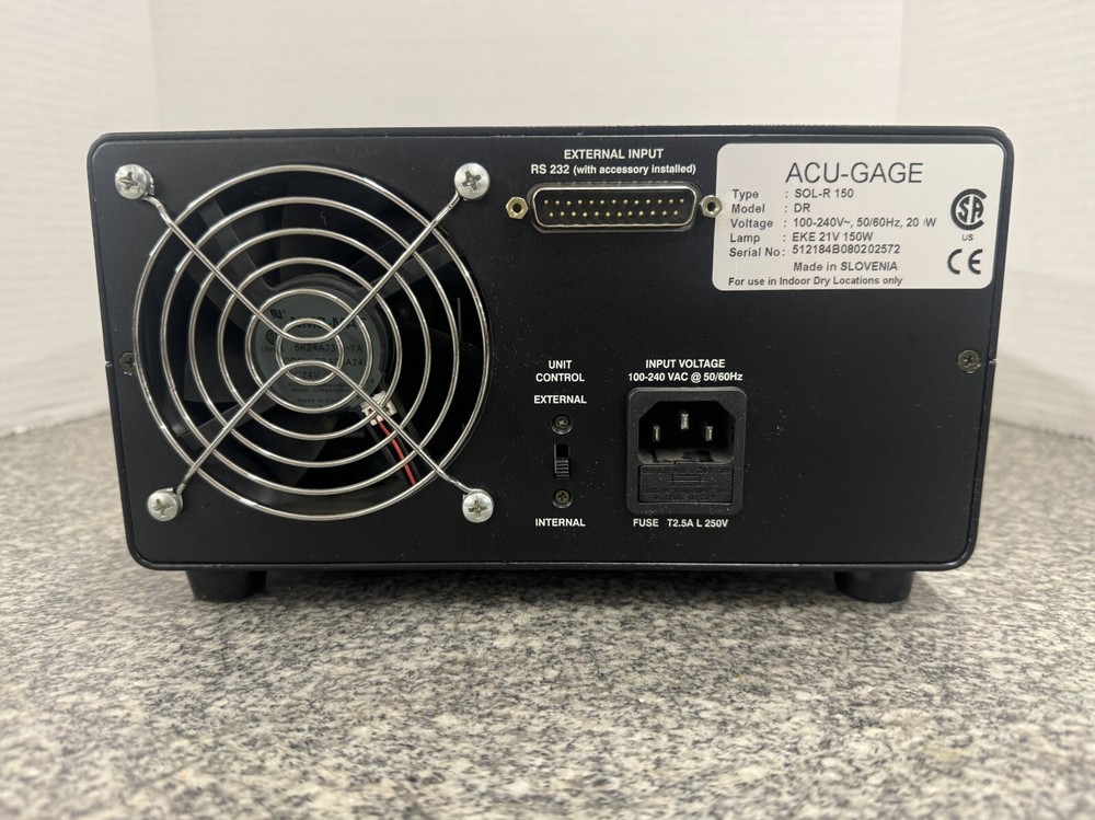 Fiberoptics Technology SOL-R 150 DR Light Source W/ Lamp EKE21V 150W