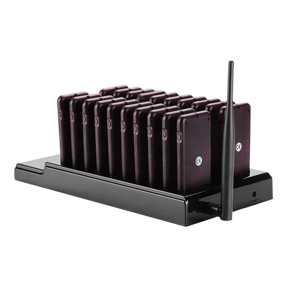 20 Channels Wireless Calling System, Restaurant Guest Paging System with Char...