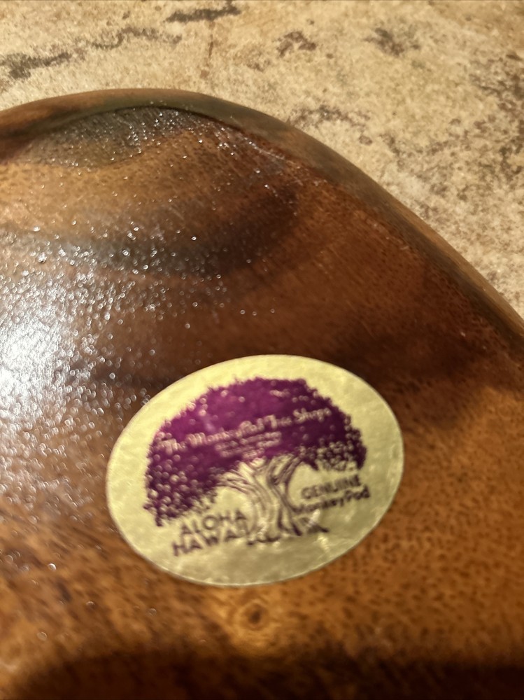 Monkey Pod Wooden Pineapple Divided Dish 10x 5.5