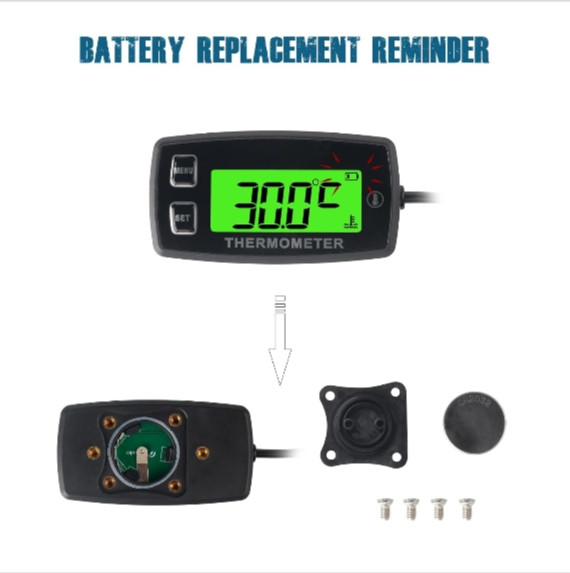 Digital Engine Temperature Gauge,Over-Temperature Alert,Backlight For Motorcycle