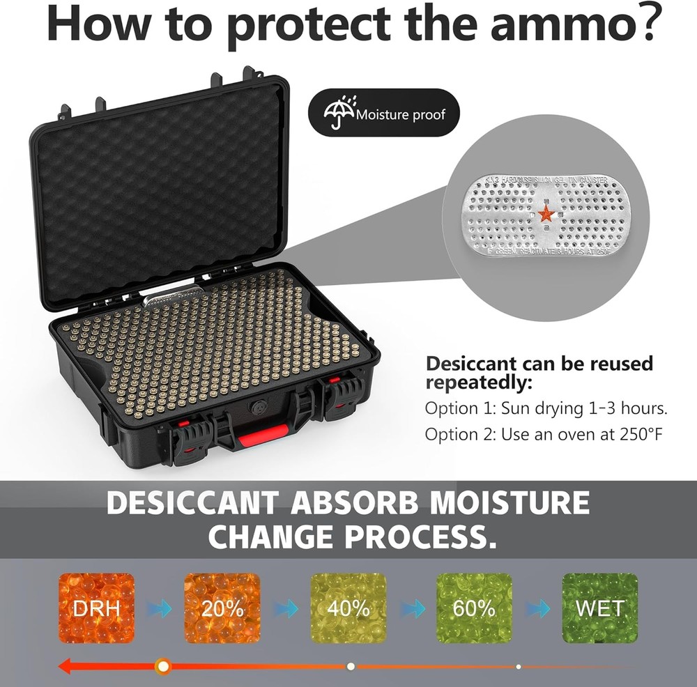 308 7.62x39 Ammo Box - Waterproof Double Stack Case - Mossberg Compatible