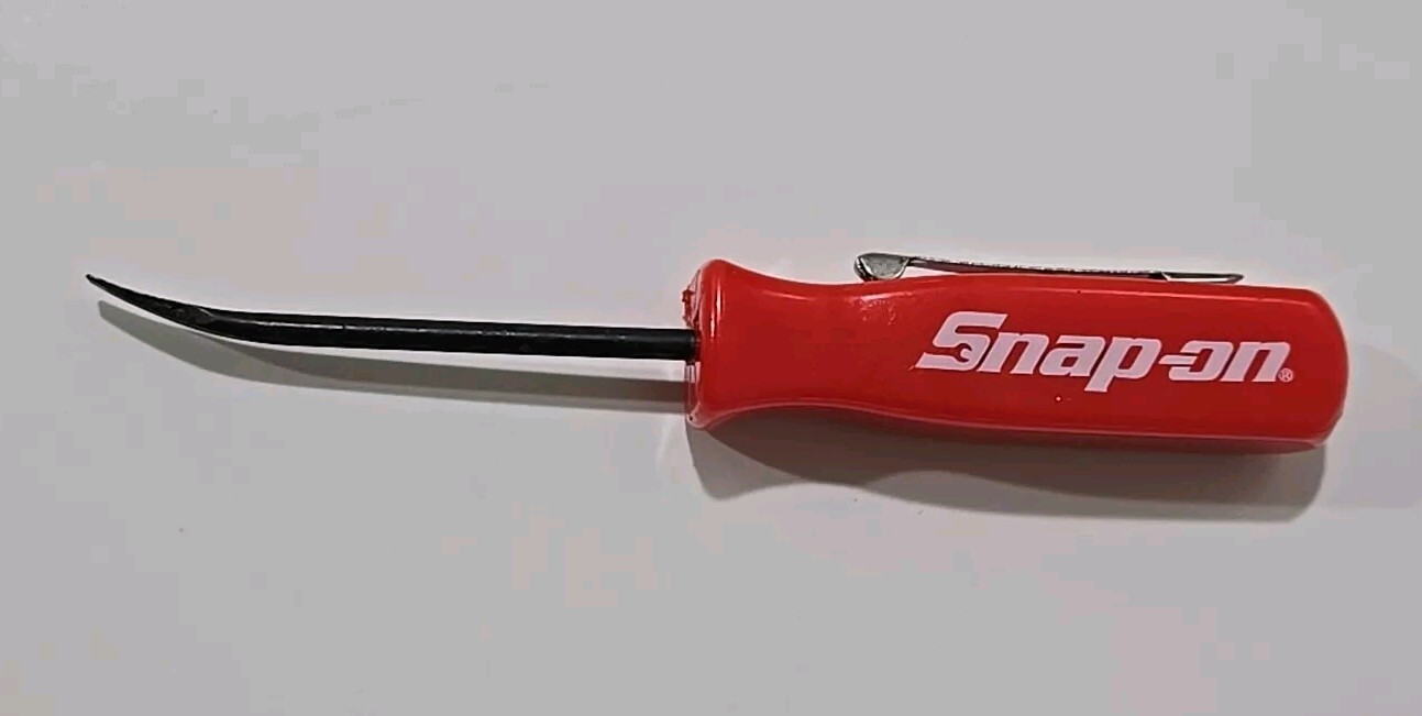 2PK SNAP ON TOOL BOX LOGO EMBLEM Chrome Plastic Badge Decal 8"+2 RED Pry bar !!!