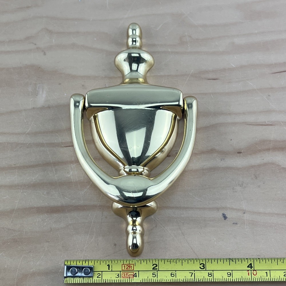 Vintage Solid Brass Door Knocker 6'' Tall
