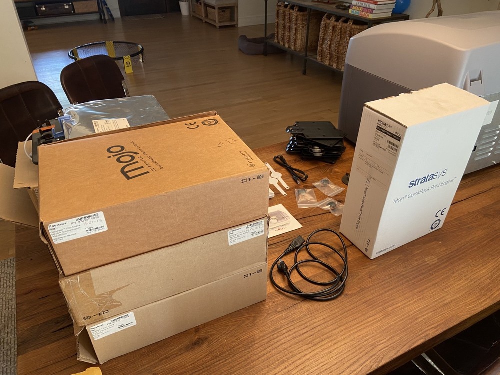 STRATASYS MOJO 3D DESKTOP PRINTER 690-10000 + QUICKPACK PRINT ENGINES + WAVEWASH