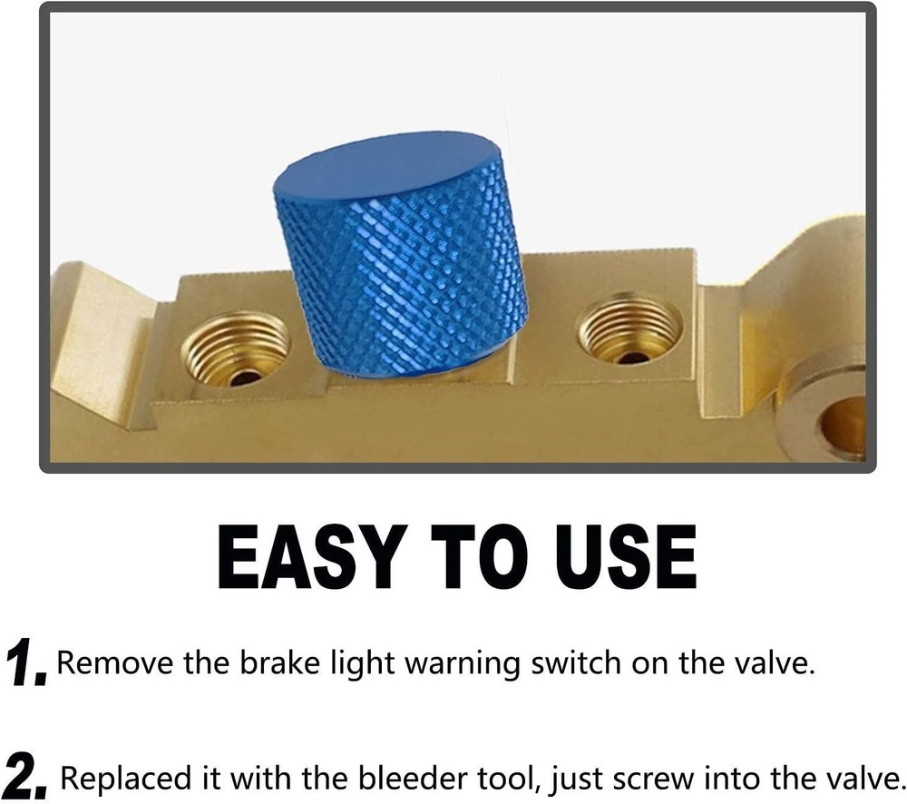 Lightweight Brake Bleeder Tool with Locking Valve - Compatible with GM Models