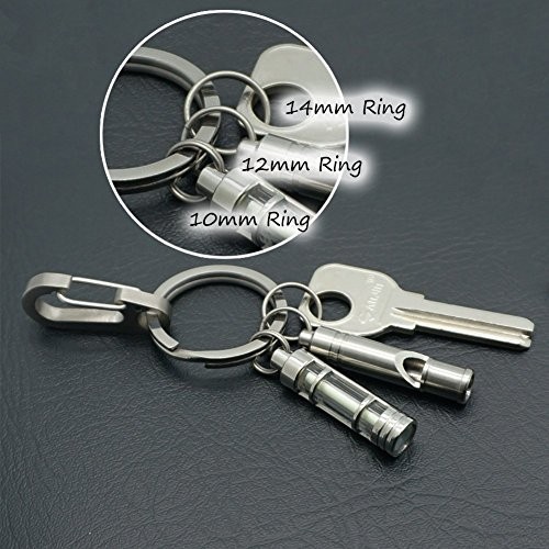 10pcs/Lots Titanium Small Split Rings Ti Micro Split Key Ring Keychain EDC 10mm