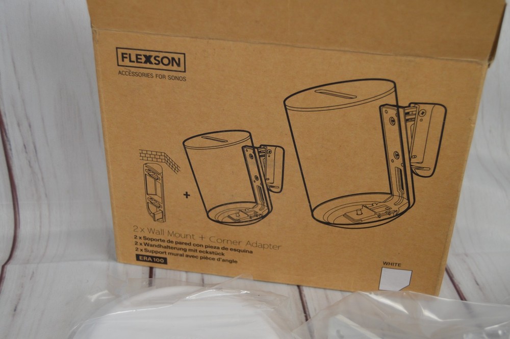 Flexson Wall Mount for SONOS White FLXS1WM2011 MISSING 1 BRACKET READ