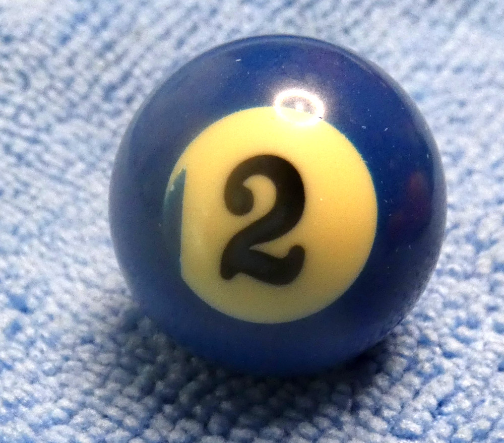 Mini 1” Pool Billiards Ball #2 Solid Blue Replacement