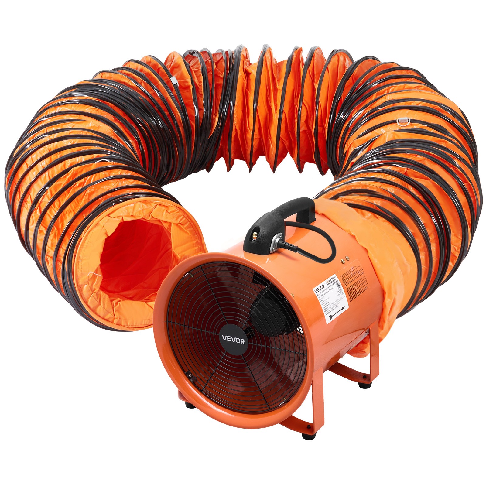 VEVOR 16" Extractor Fan Blower Portable 16.4ft Duct Hose Ventilator Industrial