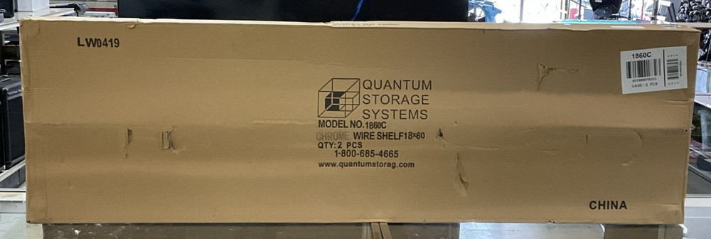 Quantum Storage Systems 1860C - 2ct 18x60" Wire Storage Shelf - New!