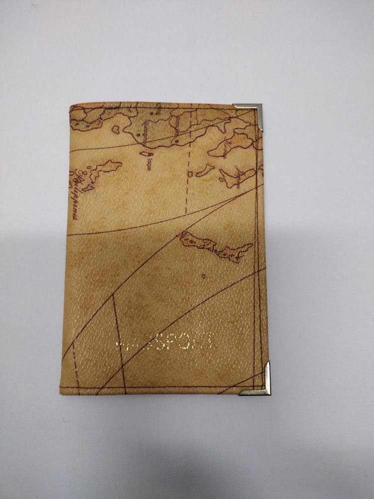 Passport Wallet Pocket with Map Print