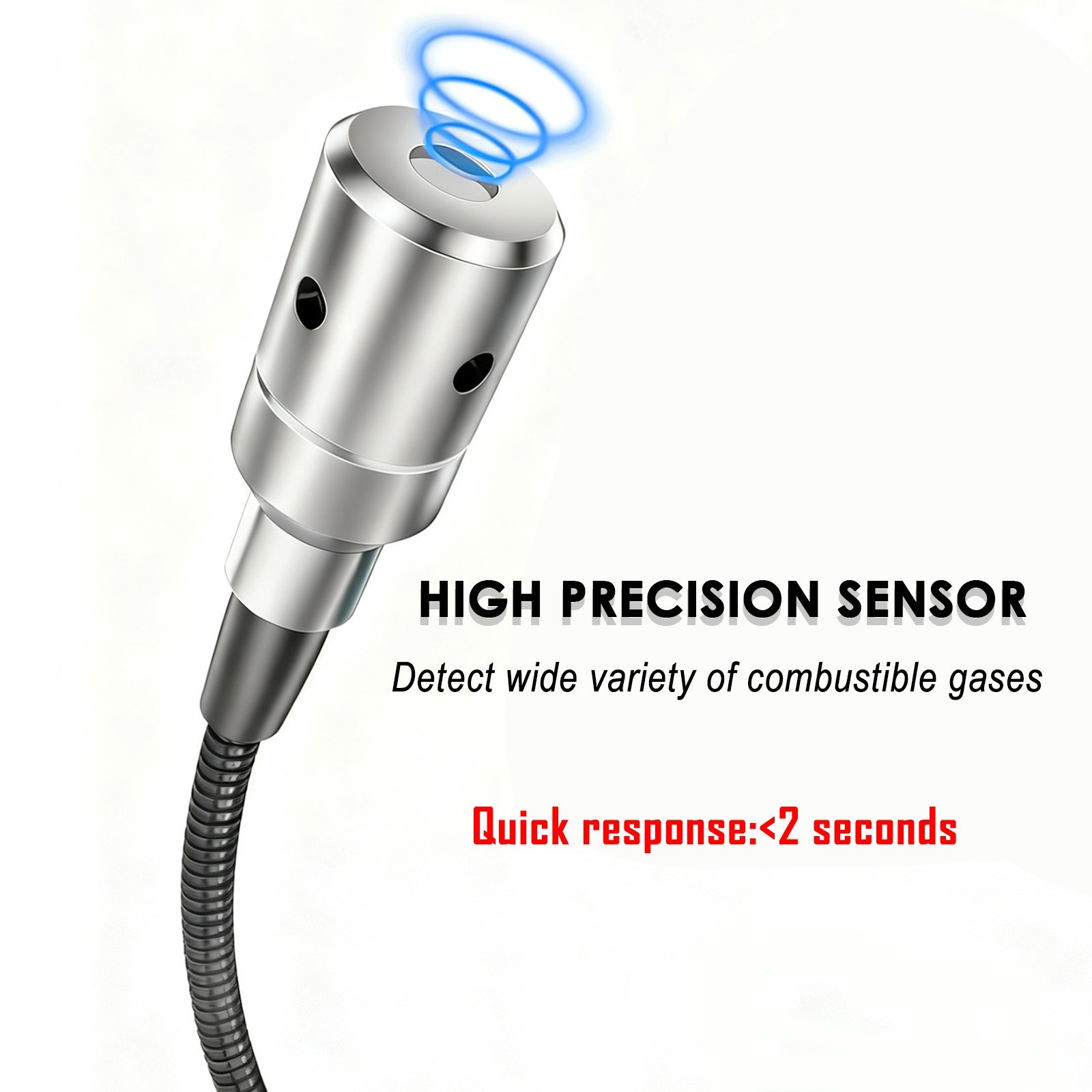 Natural Gas Detector, Combustible Gas Leak Detector with 17-Inch Probe