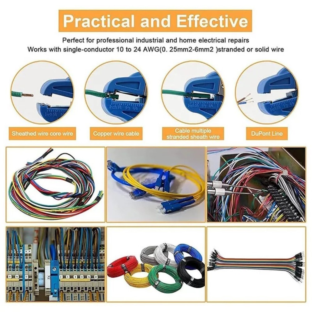 Automatic Wire Stripper Cutter Adjustable Electrical Cable Wire Stripping Tool-