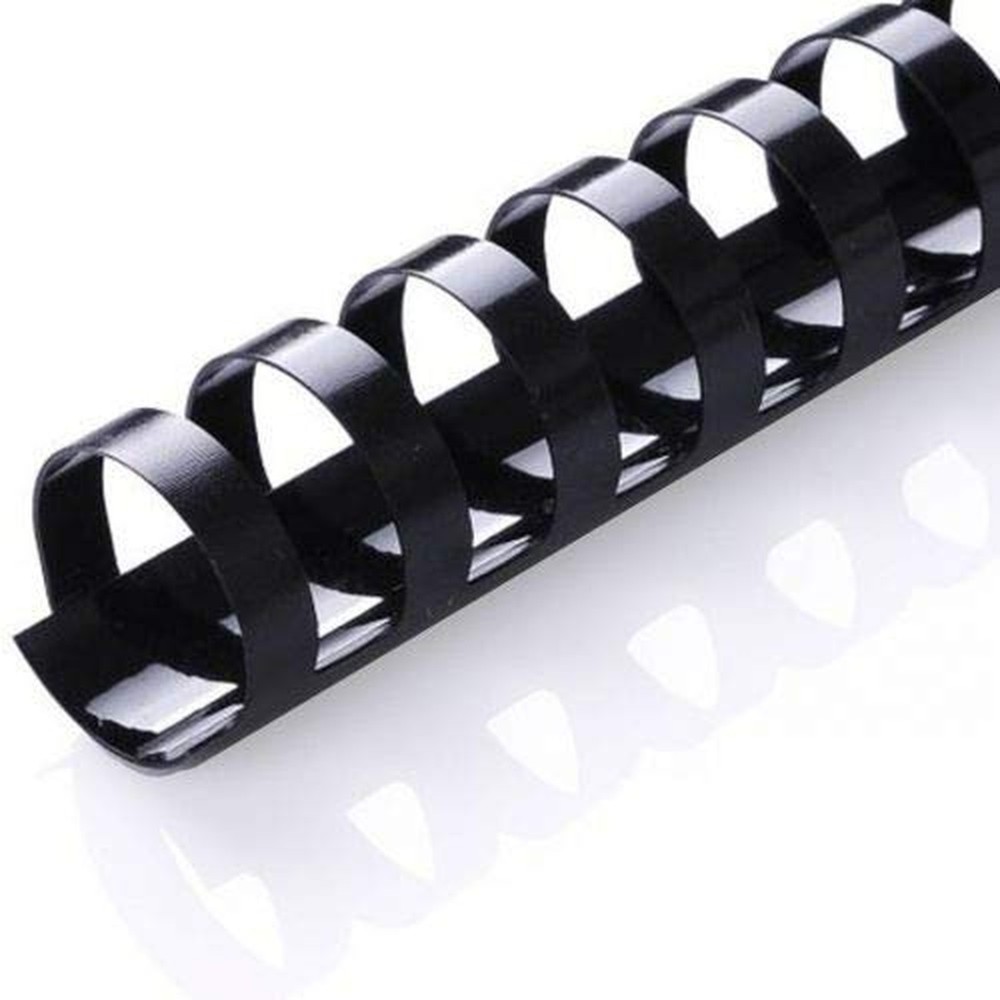 Plastic Comb Binding Spines, 5/8 Inch Diameter, Black, 120 Sheets, 100 Pack 1...