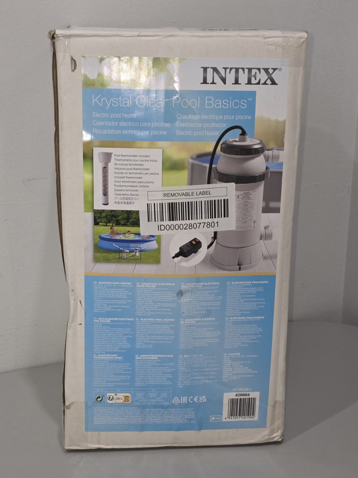 Intex M Pool Heater 28684 HT30220-1 #6941057401904 EU EUROPEAN PLUG - OPEN BOX