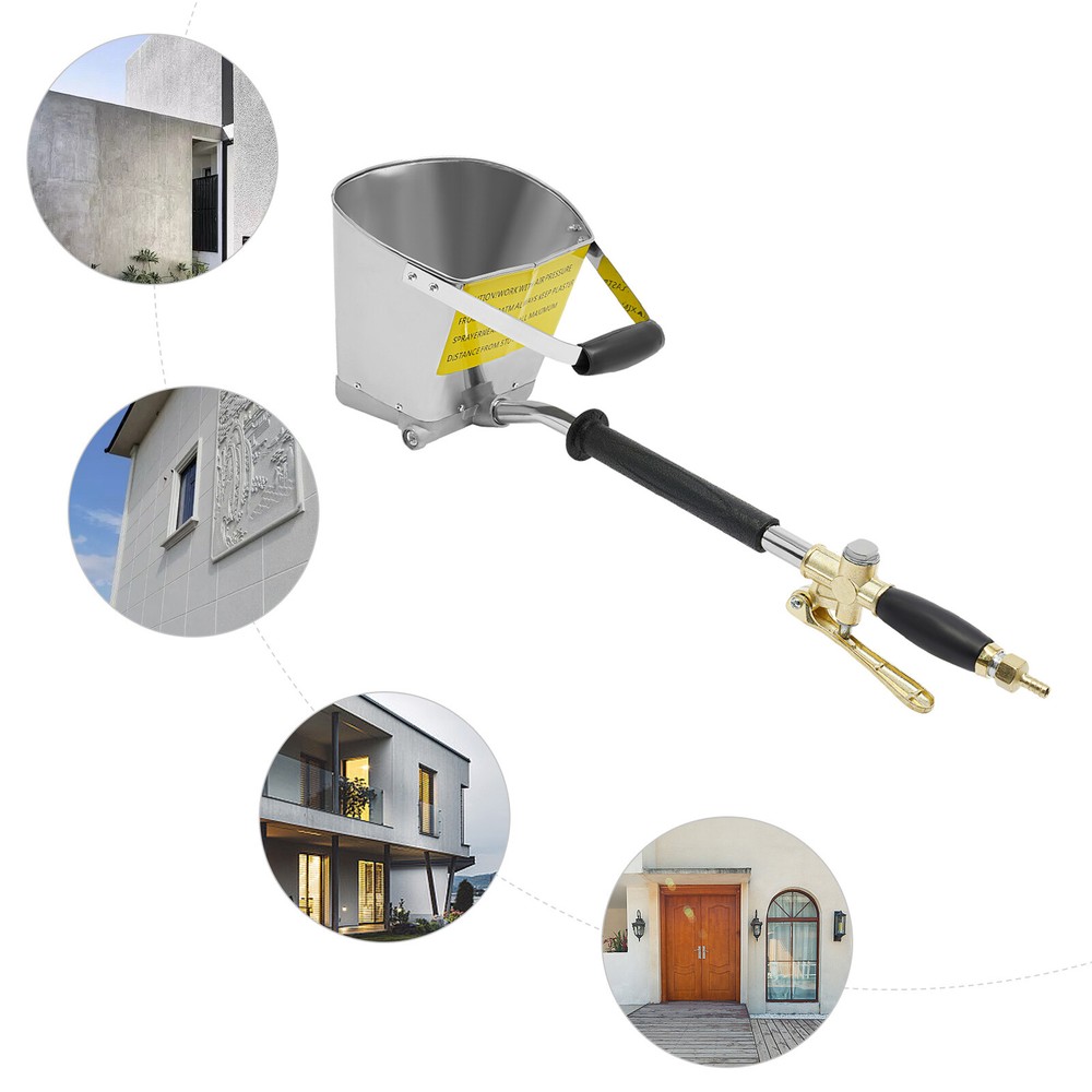 Pneumatic Cement Stucco Sprayer Gun Plaster Mortar Automatic Air Panting Tool