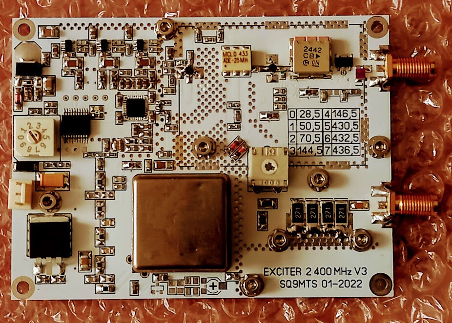 Up converter 2,4 GHz for QO-100, Es´Hail - V3