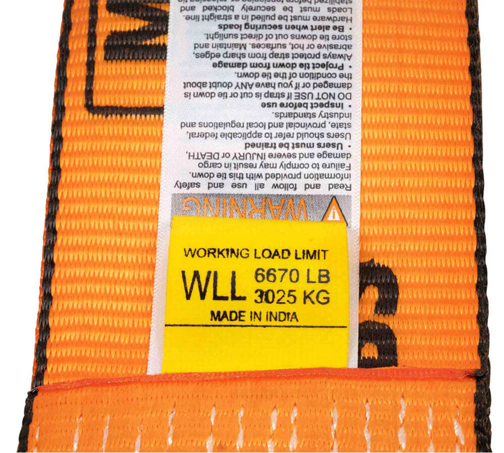 (10 Pack) 4" x 30' Winch Strap with Flat Hook - High Abrasion Orange