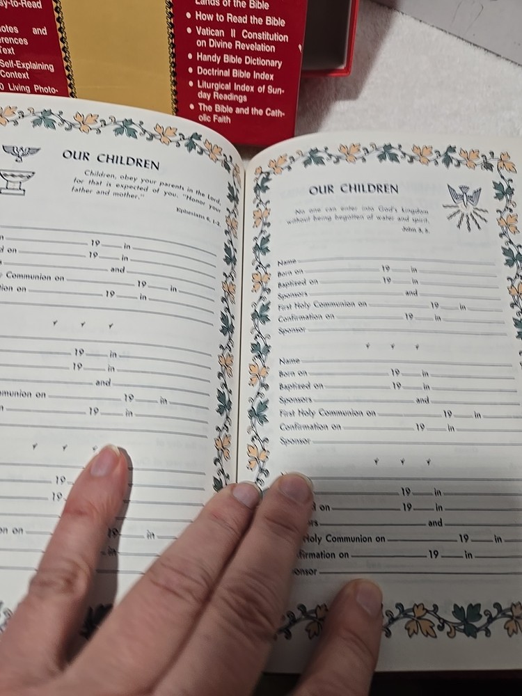 NEW AMERICAN BIBLE SAINT JOSEPH EDITION Large Type, Open Box