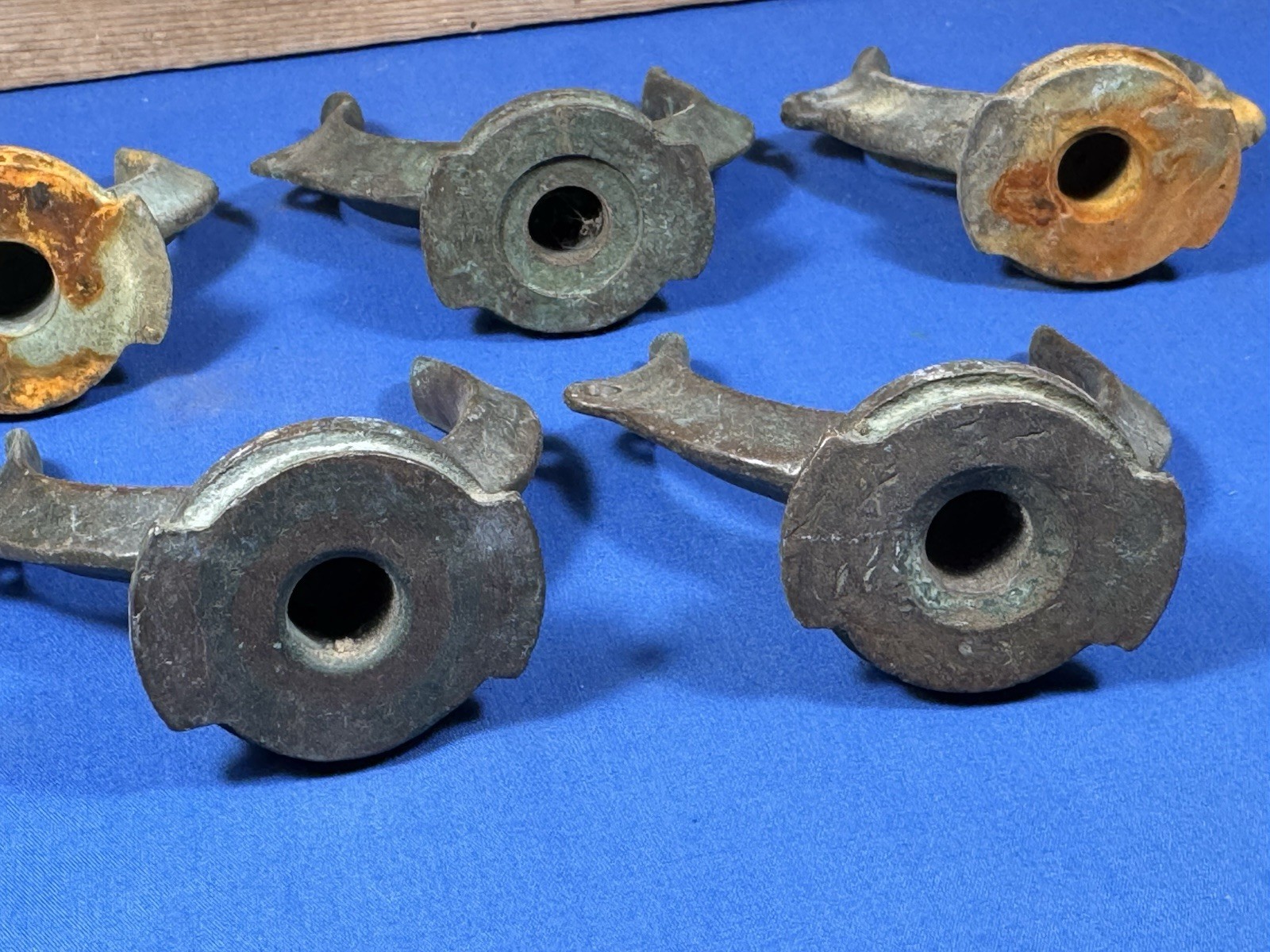5 Vintage Oar Locks ~ 3 Bronze & 2 Galvanized ~ Belfast, ME Estate Find