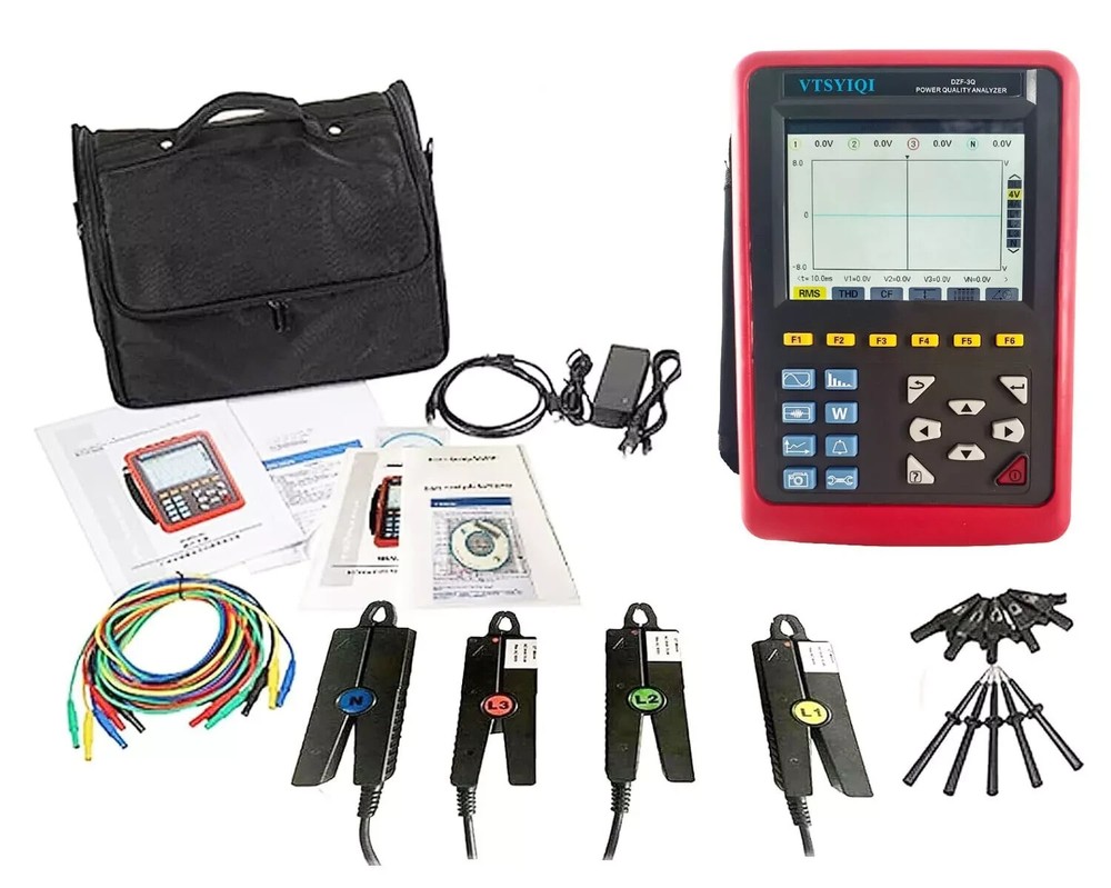 Three Phase Energy Quality Analyzer Meter Power Quality Meter Range 10mA~10A