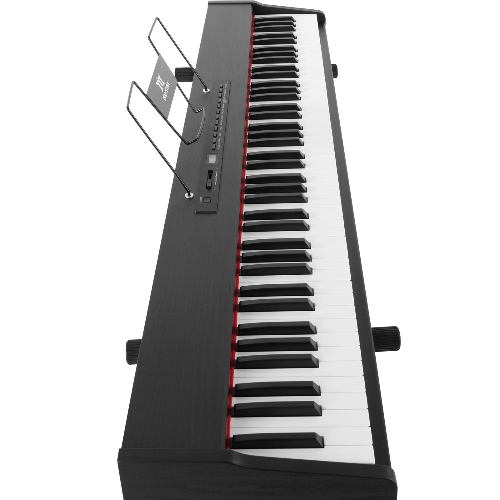 MUSTAR Black 88-Keys Full Size Semi-Weighted Digital Piano Keyboards with Pedal