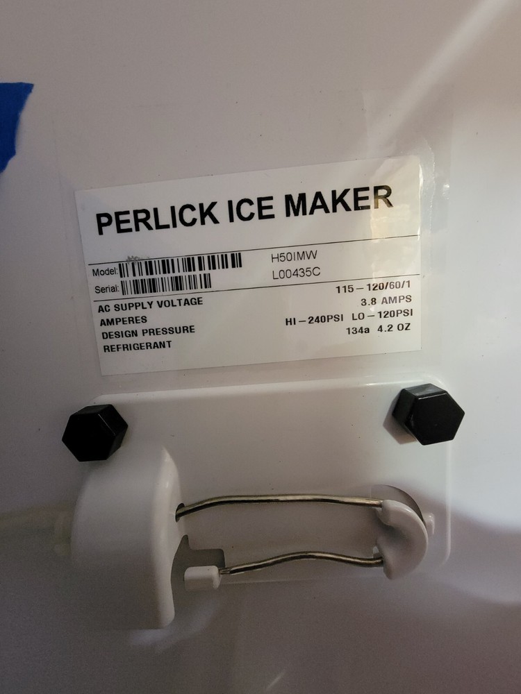 H50IMW Perlick 15" Clear Ice Maker, FI Solid Door L00435C