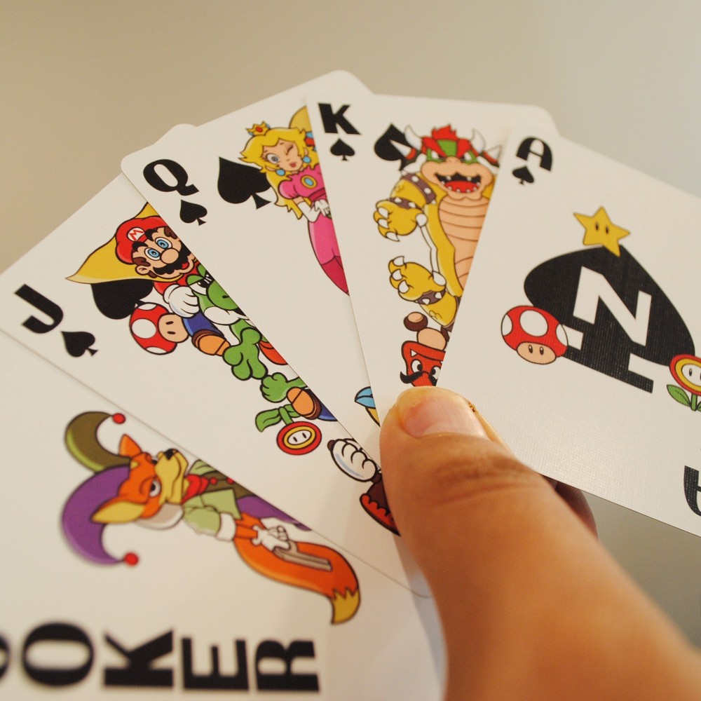 Video game playing cards . Zelda Mario Kirby