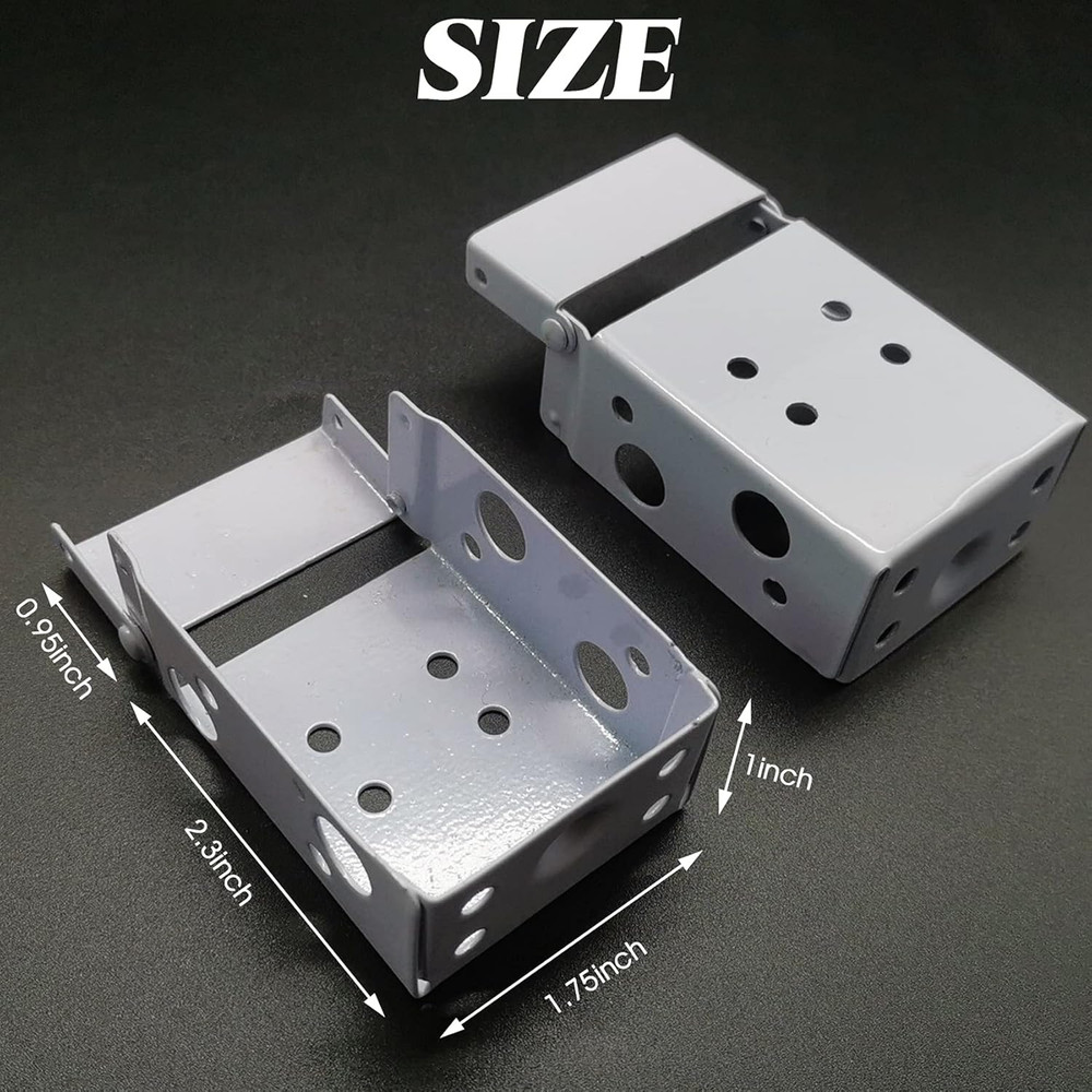 6PCS 2.5 Inch Blind Brackets Low Profile Box Mounting Bracket for Window Blinds