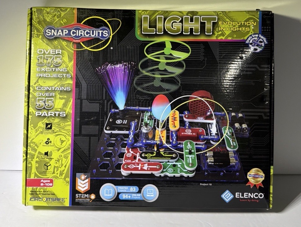 Snap Circuits LIGHT Evolution In Lights Electronics Exploration - Elenco SCL-175