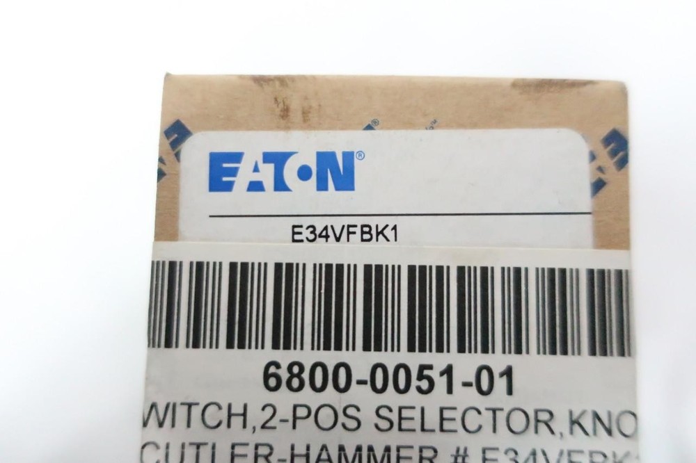 Eaton E34VFBK1 2 Pos Selector Switch
