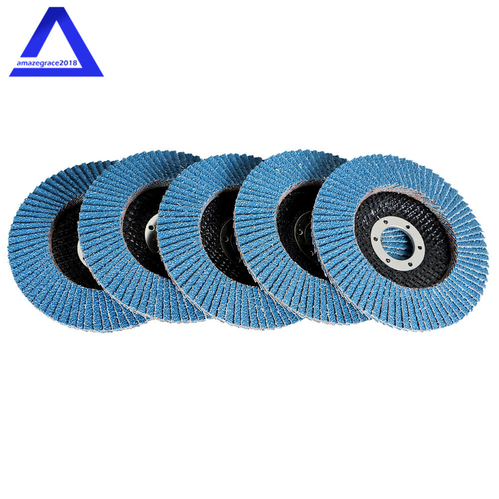 4-1/2" Flap Sanding Disc 40 60 80 120 Grit 4.5 Grinding Wheels for Angle Grinder