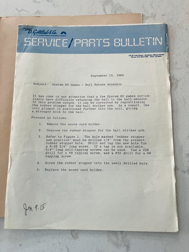 CLEOPATRA Solid State Instruction Manual - Gottlieb - 1977 + Warranty Cert.