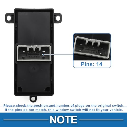 Power Window Switch Rear Passenger Side Window Control Switch for Honda Accord