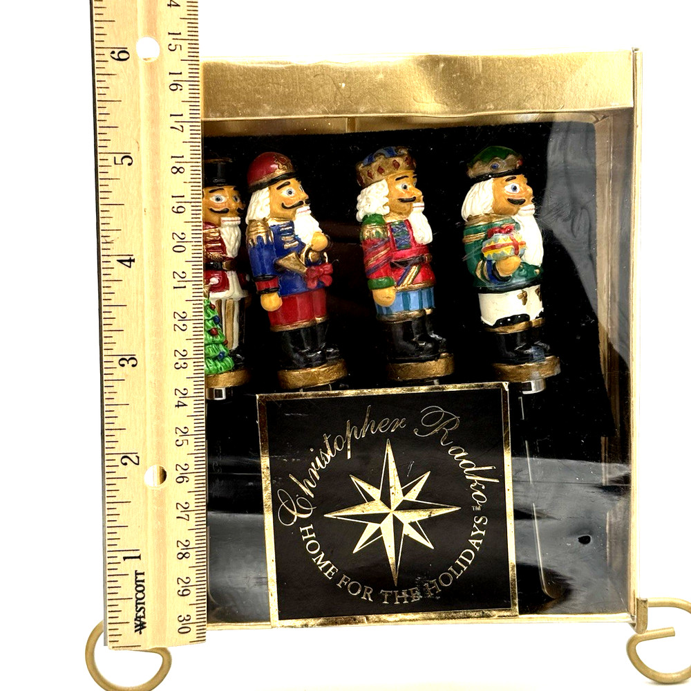 Christopher Radko Nutcracker Theme Pate/Cheese 4 Knives/Spreader In Original Box
