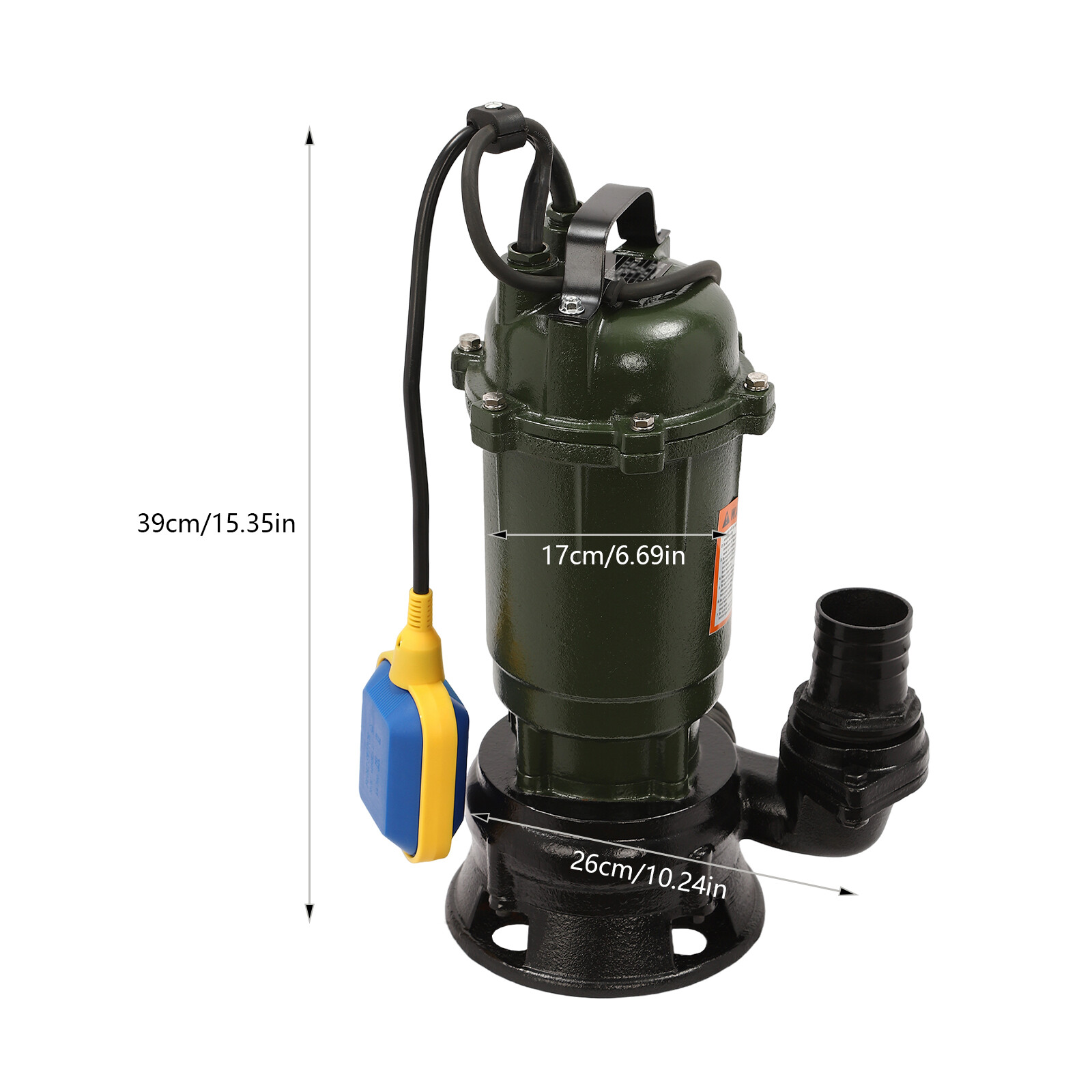 Sewage/Effluent Pump Ejector Pump 0.5HP Submersible Basement Sewer Pump Sump NEW