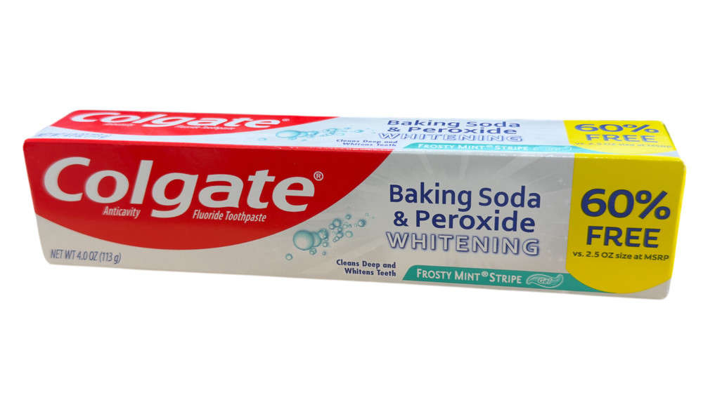Colgate Baking Soda x [2 Pack] Peroxide Whitening Brisk Mint Toothpaste, 4.0oz