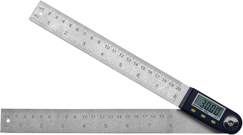 8 Inch Digital Angle Finder, Stainless Steel Digital Protractor Angle Ruler wit