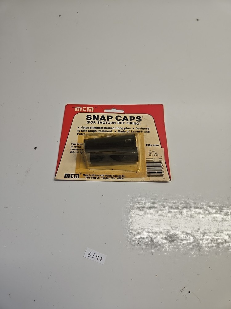MTM 20 gauge snap caps 3 Pack Black Plastic