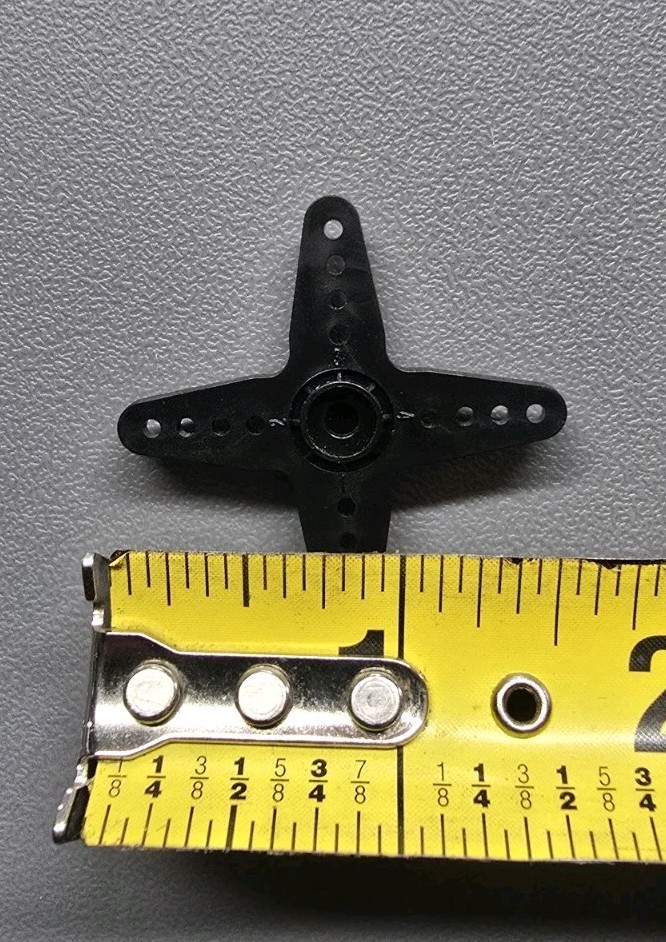 Futaba-style Black Plastic Servo Horn -- Qty. 2