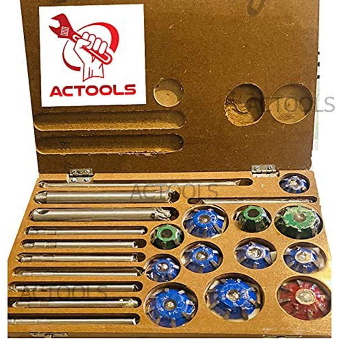 Engine Valve Seat Carbide Face Cutters  12 Pcs Set 30, 45, 70/20 Bore Degree USA