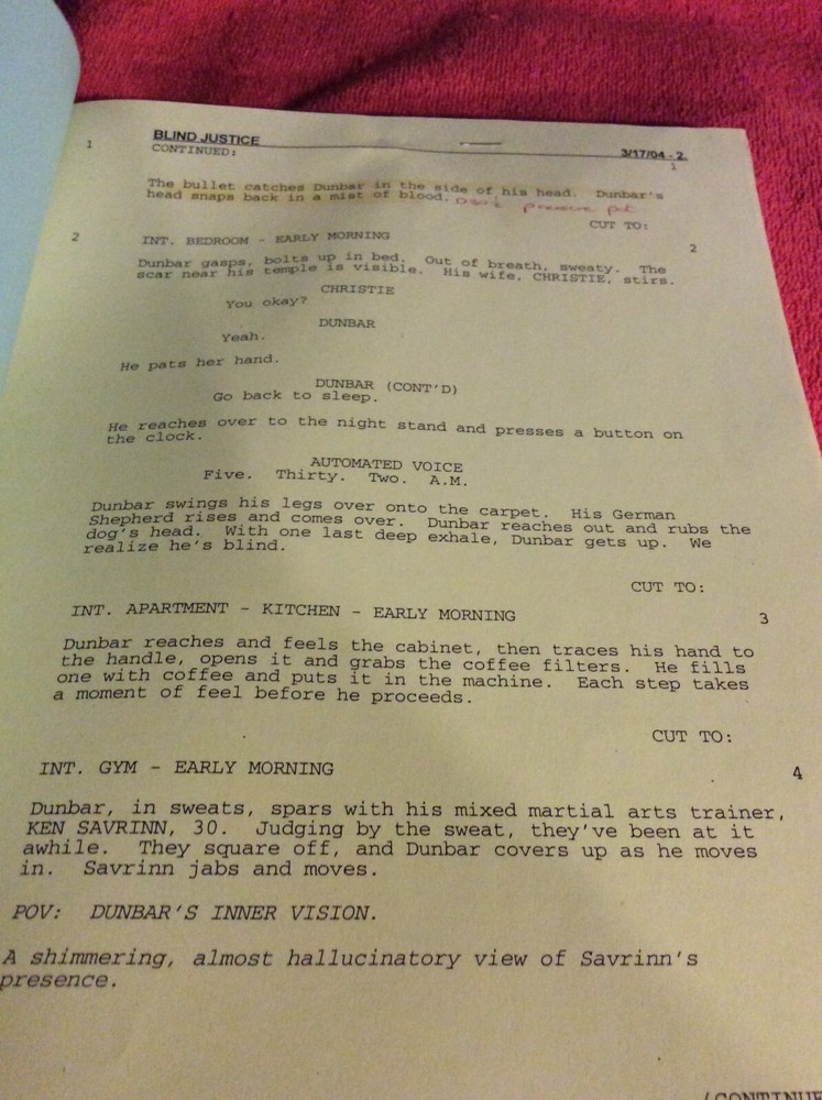 ORIGINAL SCRIPT BLIND JUSTICE RON ELDARD STEVEN BOCHCO MARISOL NICHOLS
