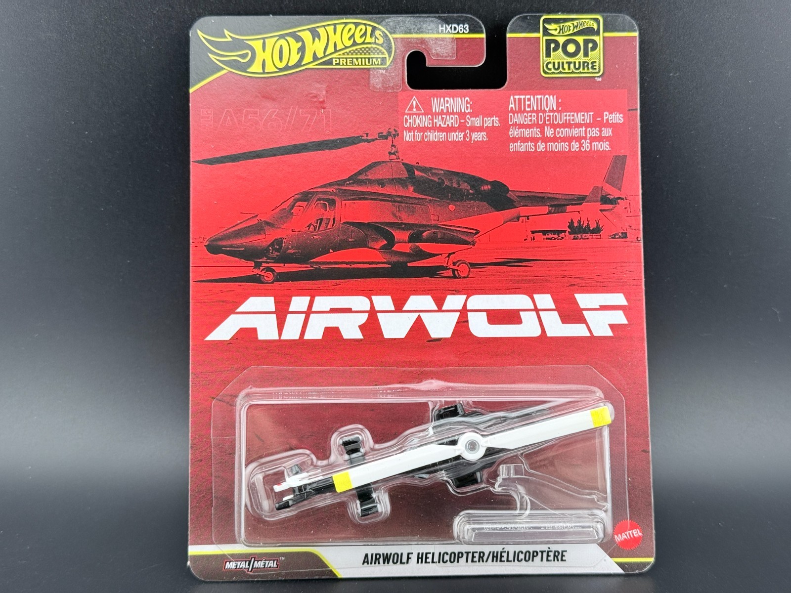 Hot Wheels AIRWOLF HELICOPTER Airwolf HXD63-956Q 1/64